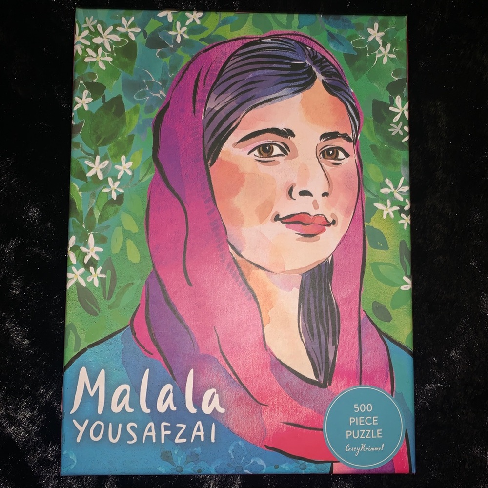 500 Piece MALALA YOUSAFZAI by Casey Krimmel Jigsaw Puzzle 18"X24"
